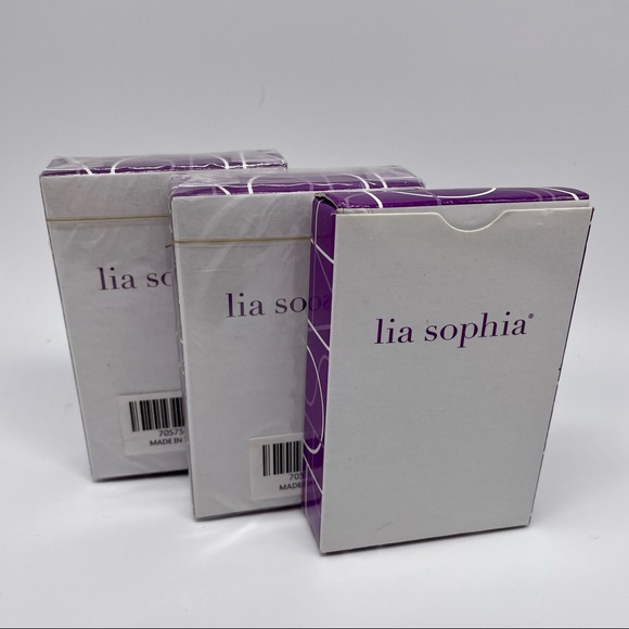 Lia Sophia Purple Geometric Playing Cards 3 Packs 2 of Which Are New Sealed - Picture 3 of 3